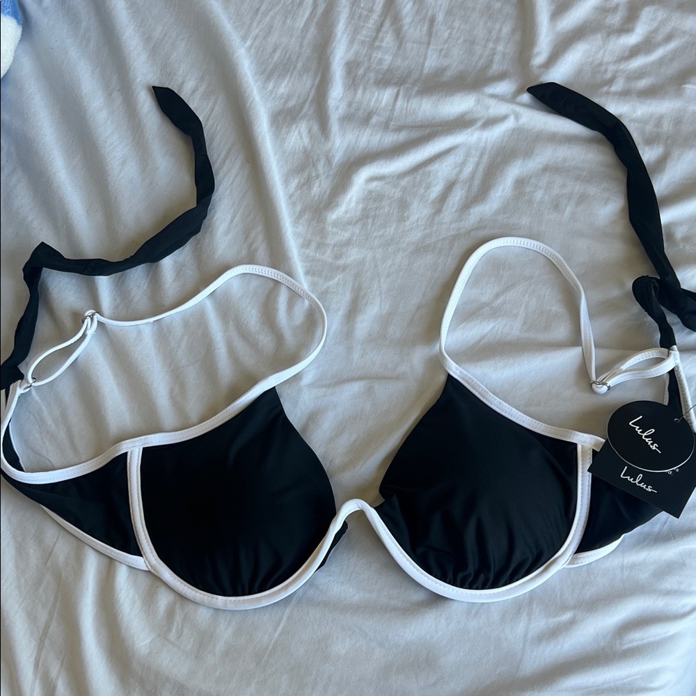 Lulu's Elegant Black and White Bikini  BRAND NEW w/ tag